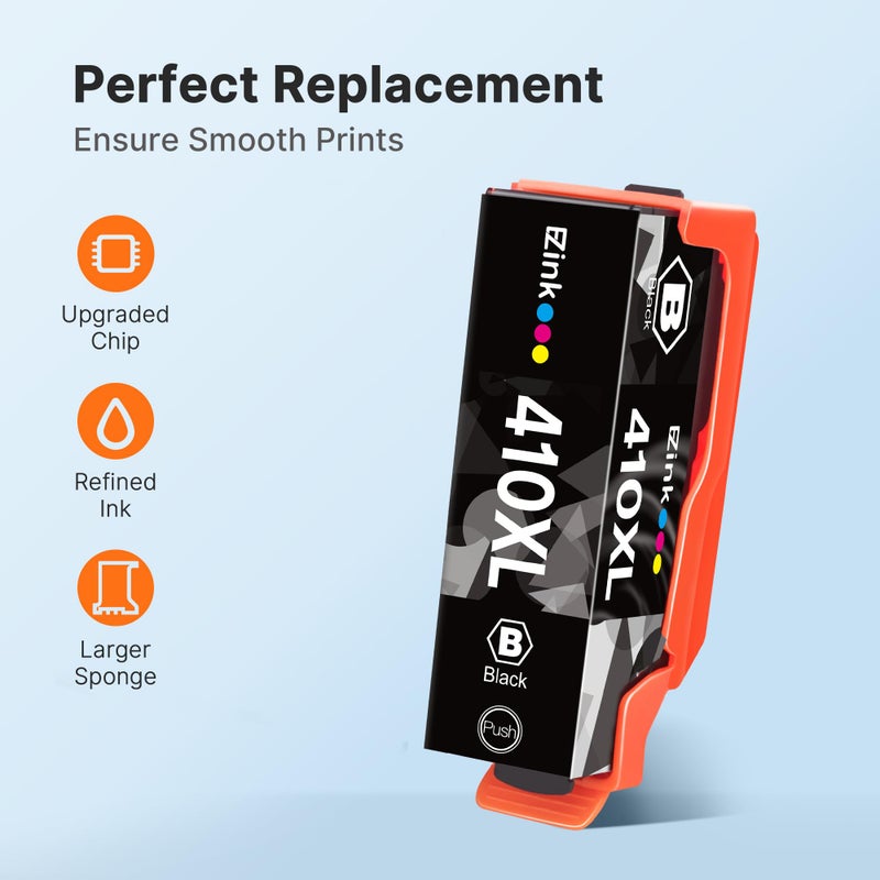 E-Z Ink 410 Ink Cartridges Remanufactured for Epson 410 410XL Printer Ink Cartridges 5 Pack Work with Expression XP-7100 XP-640 XP-830 XP-530 XP-630 XP-635 (Black, Cyan, Magenta, Yellow, Photo Black) - Image 5